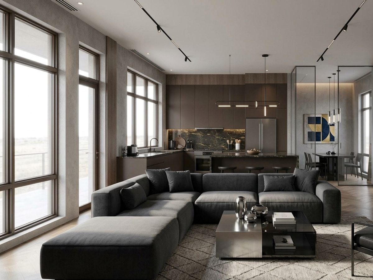 A room before and after an AI redesign (After)